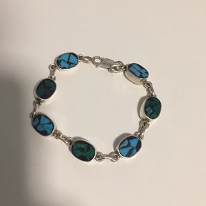 Mexican stone Bracelet 925 sterling silver